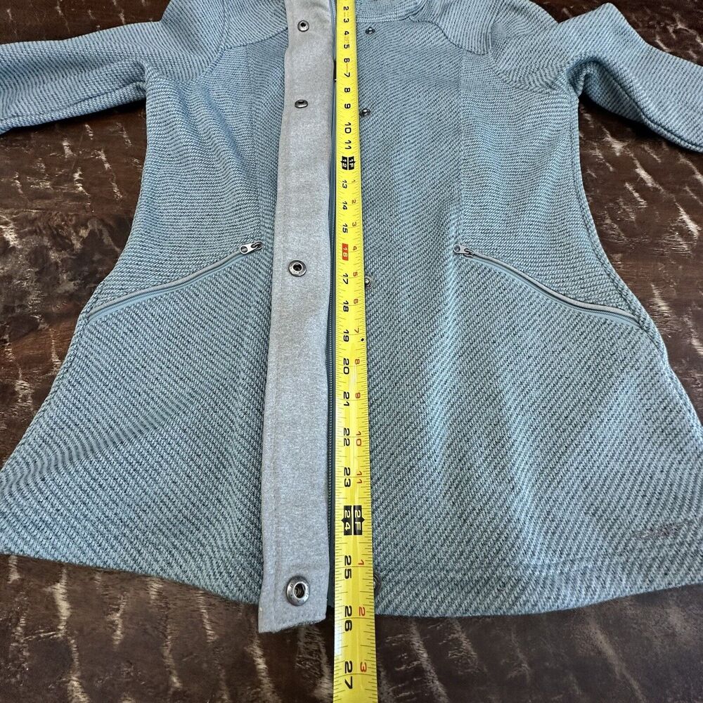 ExOfficio Women's Blue Thermique Jacket Full Zip Snap Fleece Pockets Small - Picture 7 of 9